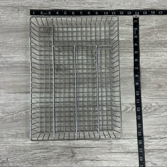 Chrome Silver Colored Draw Organizer Heavy & Sturdy Desk Divider Organizer - Picture 4 of 4